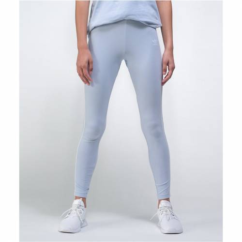 アディダス 青色 ブルー レギンス タイツ レディース 【 ADIDAS 3STRIPE HALO BLUE LEGGINGS 】