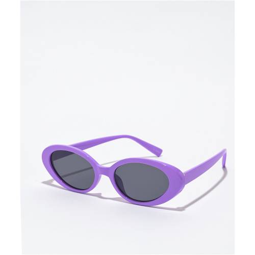 青色 ブルー スリム サングラス 紫 パープル ユニセックス 【 BLUE GEM EYEWEAR LAVENDER SLIM OVAL SUNGLASSES / LIGHT PASTEL PURPLE 】 バッグ 眼鏡