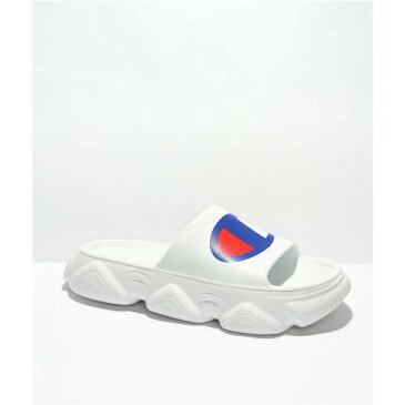 チャンピオン 白色 ホワイト サンダル メンズ 【 CHAMPION MELLOW SQUISH WHITE SLIDE SANDALS 】