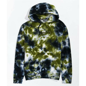 DGK ディージーケー 青色 ブルー 黄色 イエロー ネクタイ フーディー パーカー 緑 グリーン & メンズ 【 YELLOW GREEN DGK LOW DRIP BLUE TIE DYE HOODIE 】