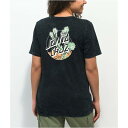 サンタクルーズ スケート スケート 黒色 ブラック Tシャツ レディース 【 SANTA CRUZ SKATE SANTA CRUZ JOSHUA TREE DOT BLACK WASH T-SHIRT / 】 レディースファッション トップス