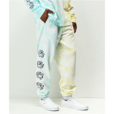 ヴァンズ バンズ エクスペリエンス 青色 ブルー 黄色 イエロー ネクタイ ロングタイツ & メンズ 【 VANS YELLOW EXPERIENCE BLUE TIE DYE SWEATPANTS ASSORTED 】