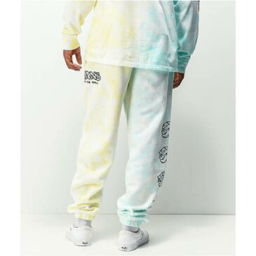 ヴァンズ バンズ エクスペリエンス 青色 ブルー 黄色 イエロー ネクタイ ロングタイツ & メンズ 【 VANS YELLOW EXPERIENCE BLUE TIE DYE SWEATPANTS ASSORTED 】
