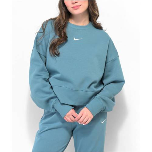 ナイキ フェニックス 青色 ブルー スウェットシャツ トレーナー レディース 【 NIKE SPORTSWEAR PHOENIX BLUE CREWNECK SWEATSHIRT / 】 レディースファッション トップス