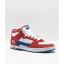 エトニーズ 赤 レッド 白色 ホワイト 青色 ブルー スケート スニーカー 運動靴 & メンズ 【 ETNIES MC RAP HI RED, WHITE BLUE SKATE SHOES / RED 】