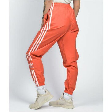 アディダス ナイロン トラック 赤 レッド トラックパンツ レディース 【 RED ADIDAS LOCK UP SCARLET NYLON LIGHT PASTEL 】