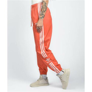 アディダス ナイロン トラック 赤 レッド トラックパンツ レディース 【 RED ADIDAS LOCK UP SCARLET NYLON LIGHT PASTEL 】
