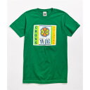 CROSS COLOURS ロゴ 緑 グリーン Tシャツ 【 GREEN CROSS COLOURS LABEL LOGO RECOLOR TSHIRT 】 レディースファッション トップス Tシャツ カットソー