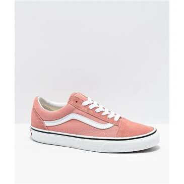 ヴァンズ VANS バンズ ローズ 白色 ホワイト スケート スニーカー 運動靴 ピンク オールドスクール & ユニセックス 【 VANS ROSE SKATE PINK DAWN WHITE SHOES 】