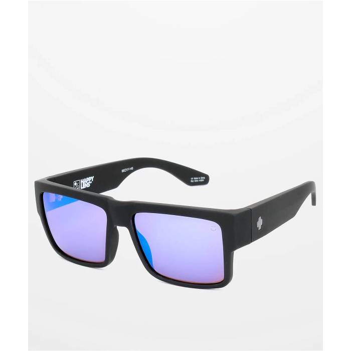 Spy 【 Cyrus Matte Black Happy Bronze & Blue Spectra Sunglasses Men's Black 】 黒色 ブラック 銅・ブロンズ 青色 ブルー サングラス バッグ 小物 ブランド雑貨 眼鏡 サングラス サングラス メンズ 黒色 ブラッ