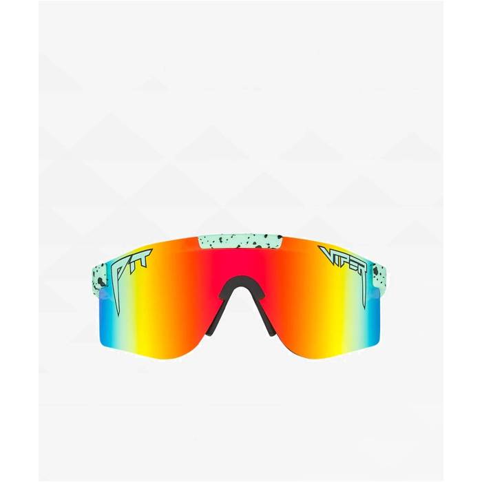 Pit Viper 【 The 2000S Poseidon Mint & Orange Polarized Sunglasses Men's Light Pastel Blue 】 or..