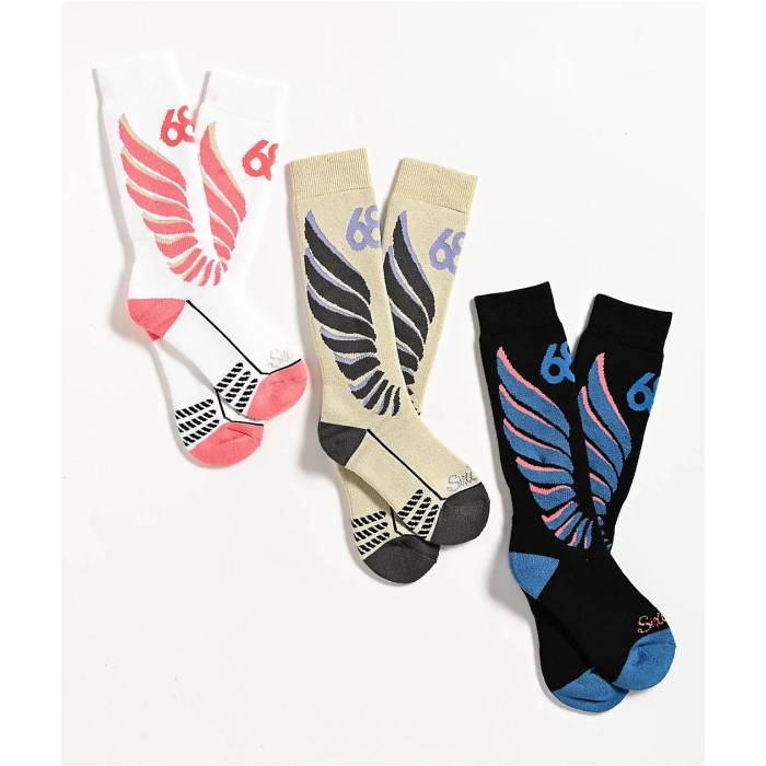 シックスエイトシックス 686 【 Liberta 3 Pack Snow Socks Women's Multicolor 】 ソックス・靴下 インナー 下着 ナイトウェア レディ..