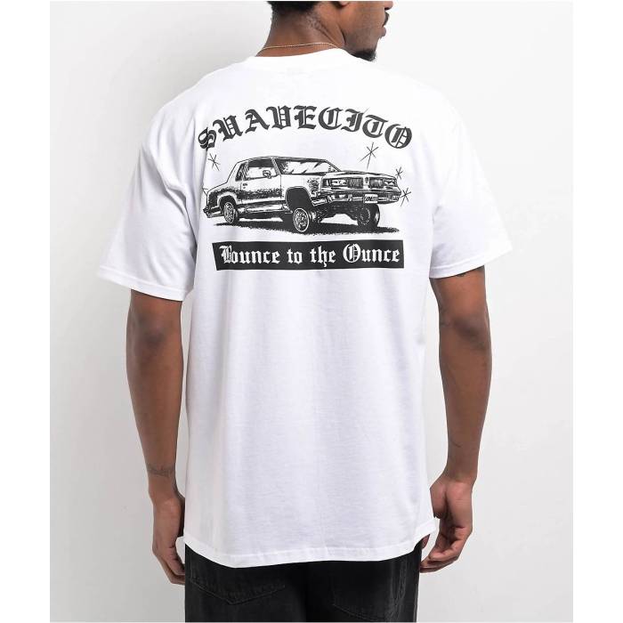 【★スーパーSALE★6/11深夜2時迄】Suavecito 【 Bounce White T-Shirt Men's White 】 バウンス 白色 ホワイト Tシャツ メンズ 白色 ホワイト