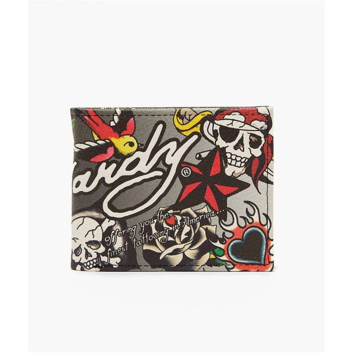 エドハーディー Ed Hardy 【 Tattoo Wallet Men's - 】 Wallet ウォレット・財布 バッグ 小物 ブランド..