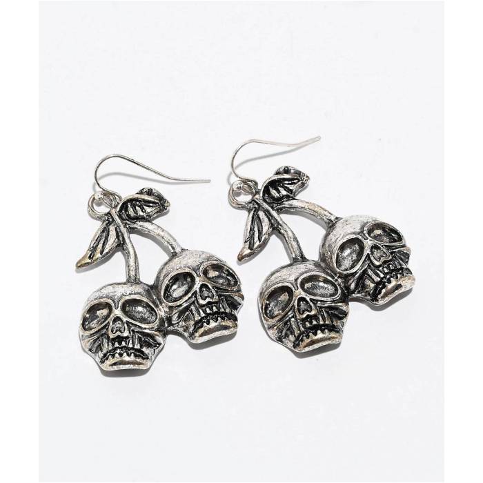 Ella Shea 【 Skull Cherry Silver Earrings Women's Silver 】 Silver 銀色・シルバー イヤリング ジ..