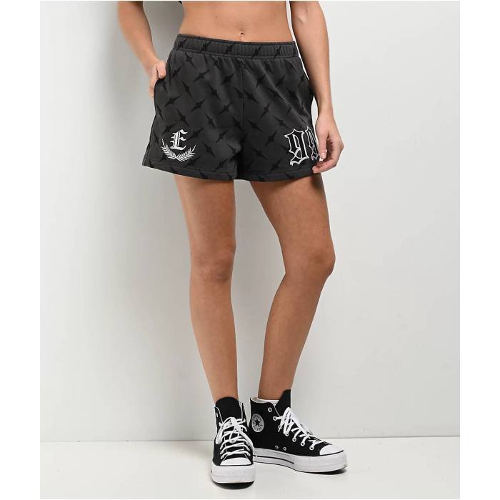 エンパイア Empyre 【 Jules Diamond Plate Grey Sweat Shorts Women's Charcoal 】 ジュールス ダイヤ..
