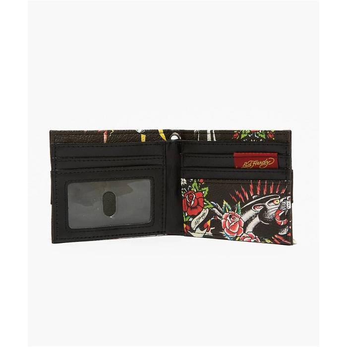 エドハーディー Ed Hardy 【 Studded Chain Wallet Men's - 】 Wallet ウォレット・財布 バッグ 小物 ..