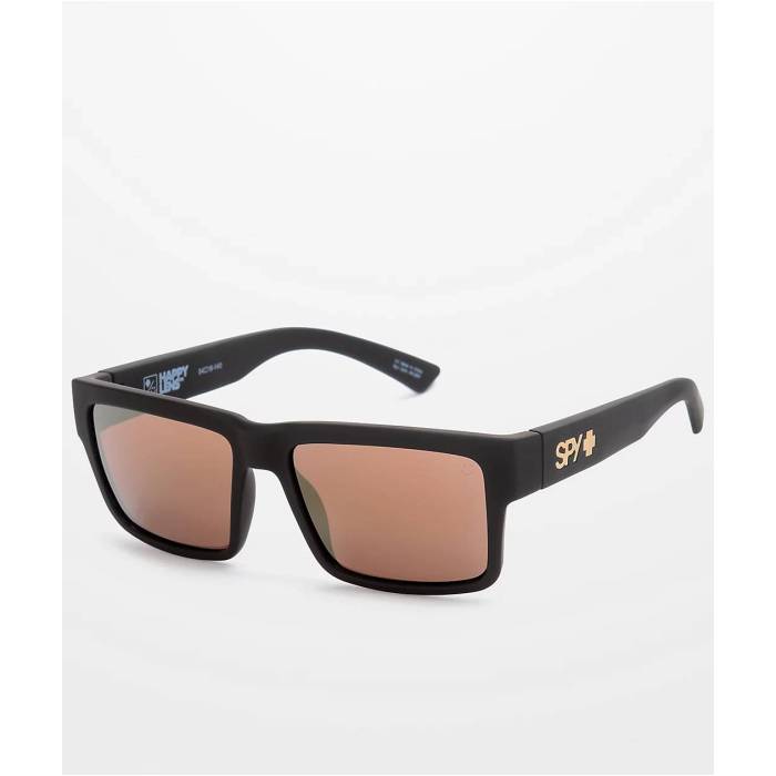 Spy 【 Montana Soft Matte Black & Gold Happy Lens Sunglasses Men's Black 】 モンタナ 黒色 ブラック ゴールド サングラス バッグ 小物 ブランド雑貨 眼鏡 サングラス サングラス メンズ 黒色 ブラック