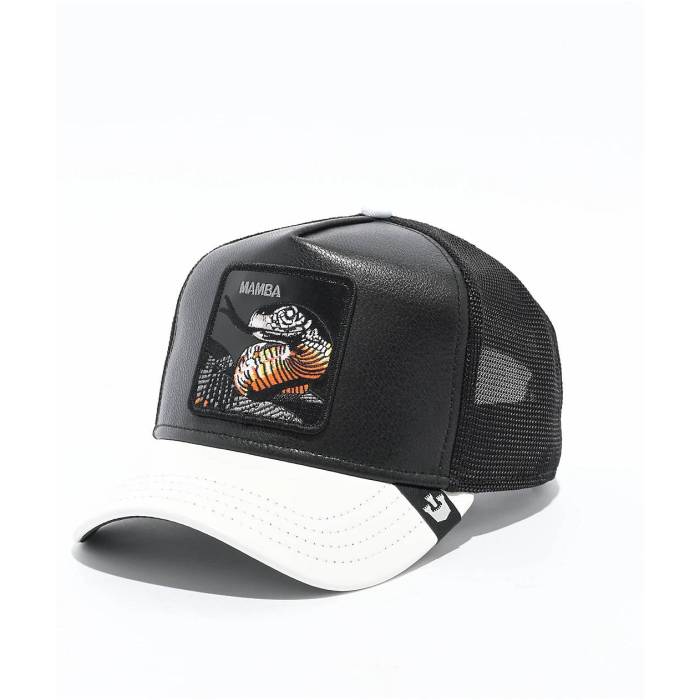 ˥㤨Goorin Bros.  Shleather Snake Black Trucker Hat Men's Black   ֥å ȥå Хå ʪ ֥ɻ ˹ ˹ å   ֥åפβǤʤ24,000ߤˤʤޤ