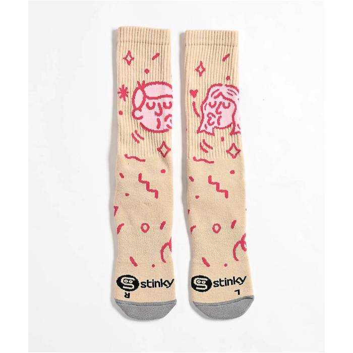 Stinky Socks �� X Ivan Pif Travis Mina Natural Crew Socks Men's Multico...