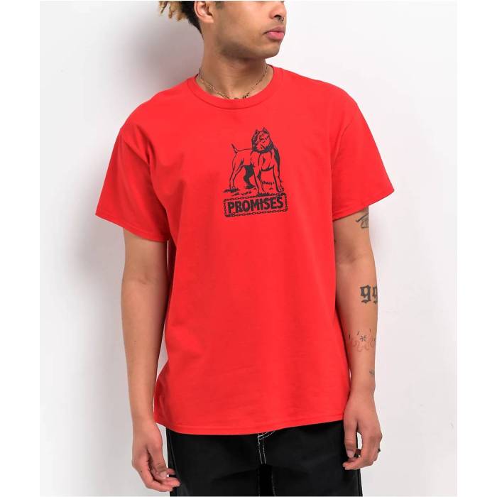 Broken Promises 【 Bully Red T-Shirt Men's Red 】 Red 赤・レッド Tシャツ メンズファッション トッ..