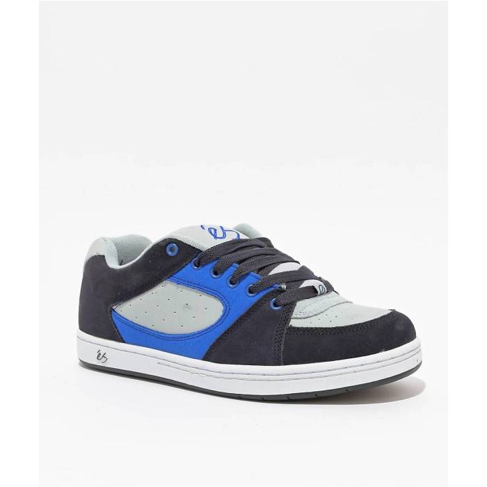 Es 【 Accel Og Navy Black & Grey Skate Sho Men's Grey 】 紺色 ネイビー 黒色 ブラック 灰色 グレー Skate スケート 靴 メンズ靴 スニーカー メンズ 灰色 グレー