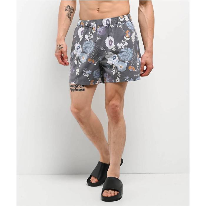 Monet Skateboards 【 Bouquet Grey Board Shorts Men's Grey 】 灰色 グレー ショーツ メンズファッション 水着 メンズ 灰色 グレー
