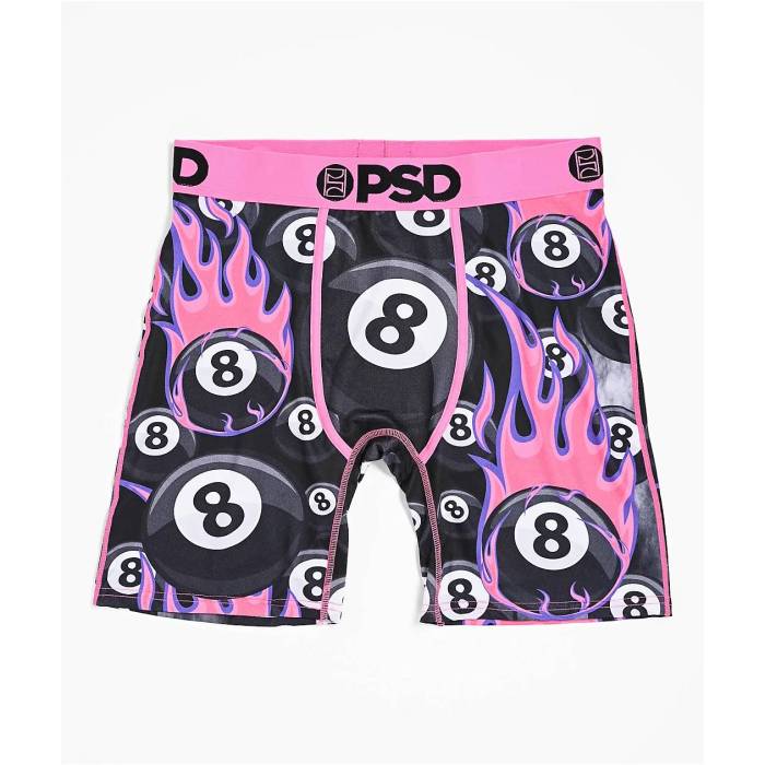 ピーエスディーアンダーウェア Psd Underwear 【 Psd 8-Ball Boxer Briefs Men's Black 】 インナー 下..