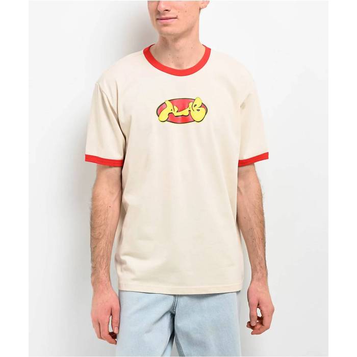 A.lab 【 Astro Cream Ringer T-Shirt Men's Natural 】 クリーム Tシャツ メンズファッション トップ..