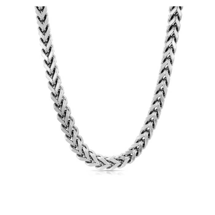 The Gold Gods 【 White Gold 20" Franco Box Chain Necklace Men's Silver 】 白色 ホワイト ゴールド..