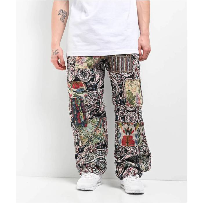 アメリカンスティッチ American Stitch 【 Tapestry Multi & Red Cargo Pants Men's Multicolor 】 Red..