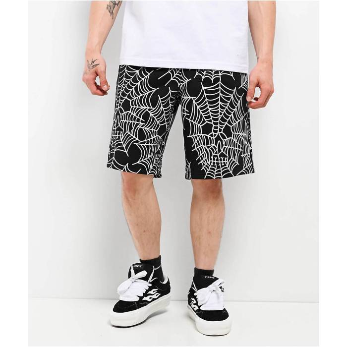 Lurking Class By Sketchy Tank 【 Web Skull Black Sweat Shorts Men's Black 】 黒色 ブラック Sweat スウェット ショーツ メンズファッション ズボン パンツ メンズ 黒色 ブラック(4)