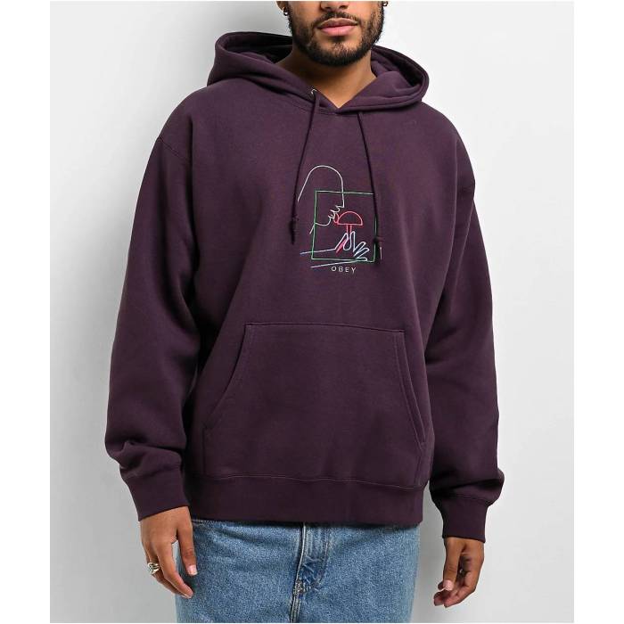 オベイ Obey 【 Magic Plum Perfect Hoodie Men's Purple 】 マジック フーディー パーカー メンズファ..