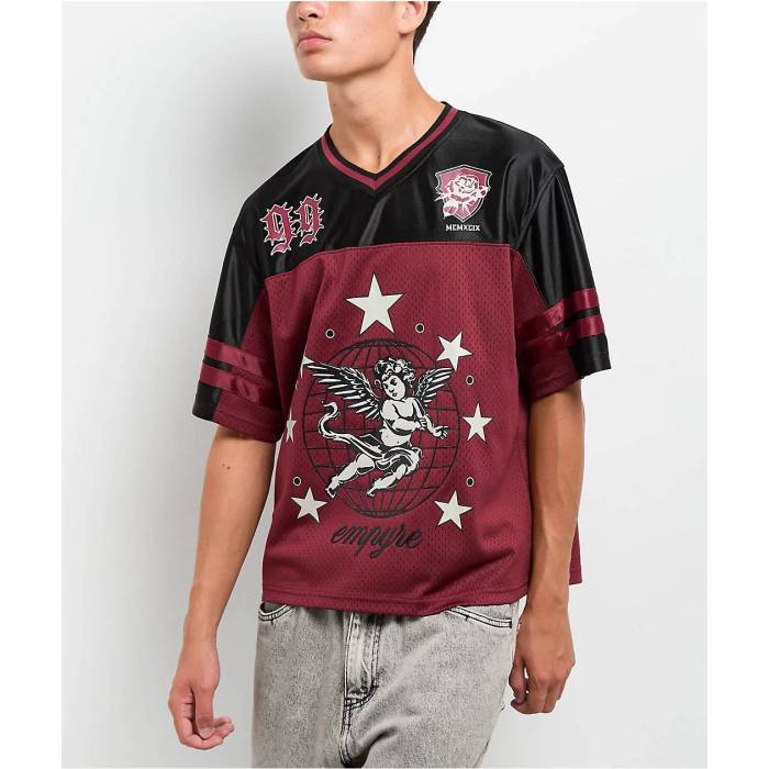 エンパイア Empyre マルーン フットボール ジャージ メンズファッション トップス その他 メンズ Red 赤・レッド