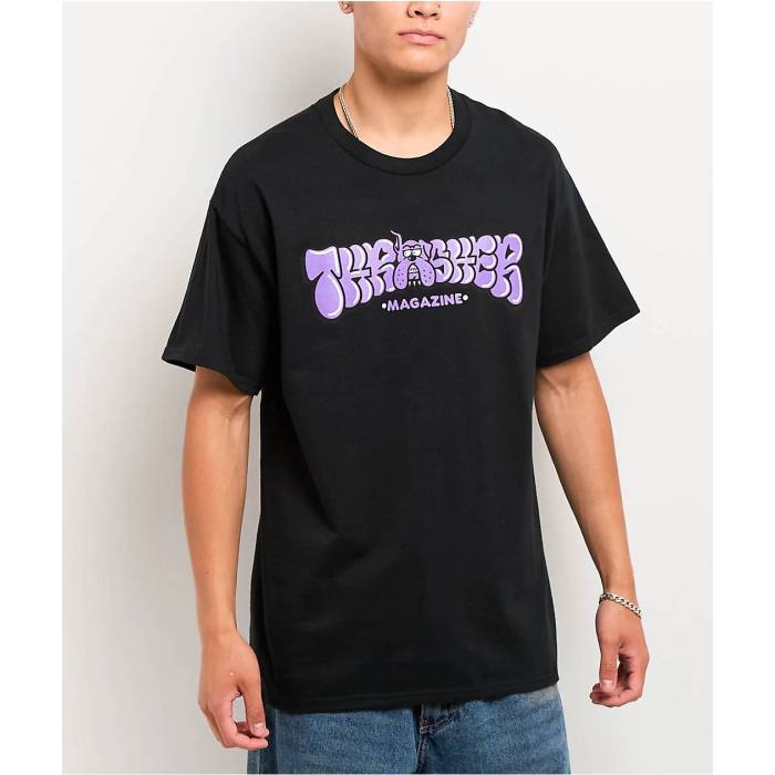 Thrasher 【 Bully Black T-Shirt Men's Black 】 黒色 ブラック Tシャツ メンズファッション トップス..
