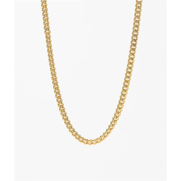 The Gold Gods 【 6Mm Gold Miami Cuban Chain Necklace Men's Black 】 ゴールド マイアミ キューバン..