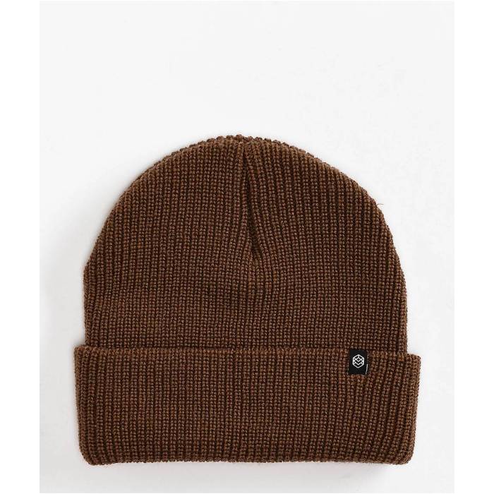 Zine 【 Focus Chocolate Beanie Men's Brown 】 キャップ 帽子 バッグ 小物 ブランド雑貨 帽子 メンズ帽子 ニット帽 メンズ 茶色 ブラウン