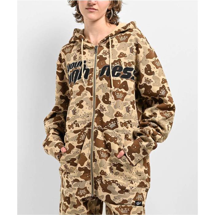 Your Highness 【 Og Desert Camo Zip Hoodie Women's Brown 】 カモ柄 フーディー パーカー レディースファッション トップス パーカー レディース 茶色 ブラウン