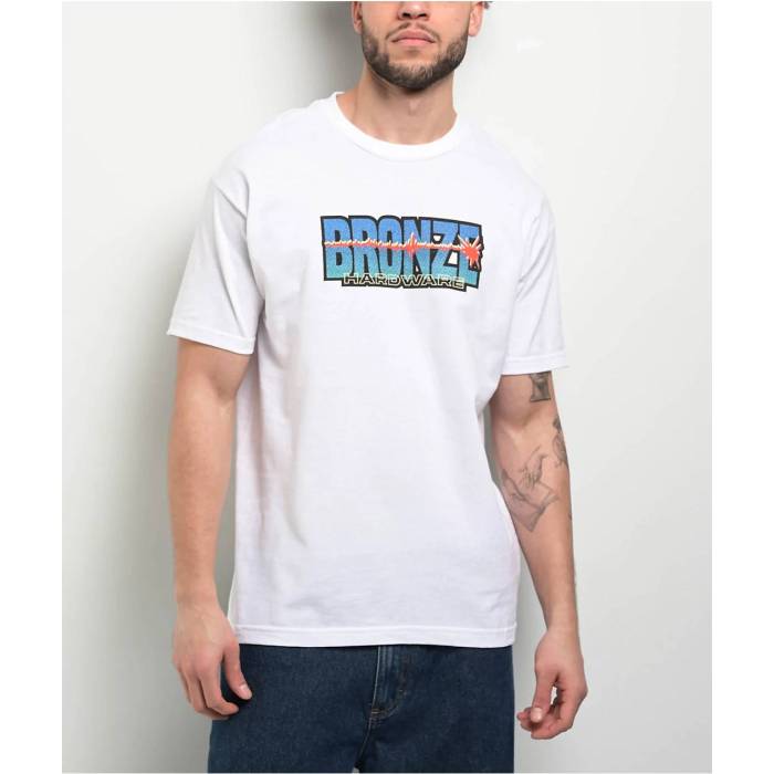 Bronze 56K 【 Ekg White T-Shirt Men's White 】 白色 ホワイト Tシャツ メンズファッション トップス..