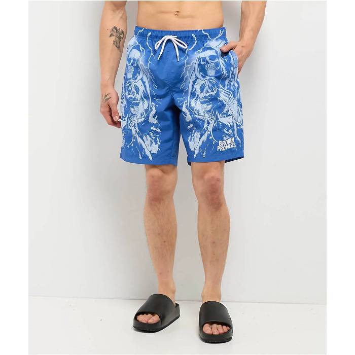 Broken Promises 【 Cruel Summer Blue Board Shorts Men's Blue 】 Summer サマー 青色 ブルー ショーツ メンズファッション 水着 メンズ 青色 ブルー