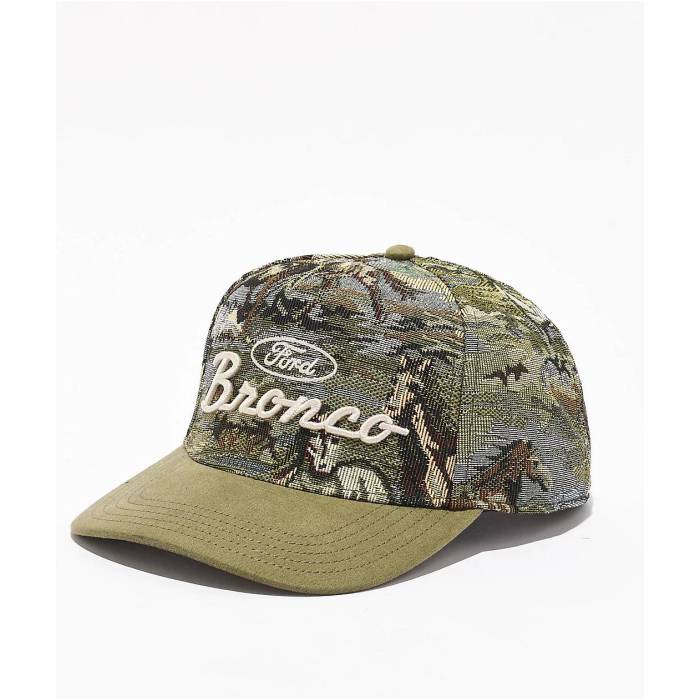 アメリカンニードル American Needle 【 X Ford Bronco Tapestry Green Snapback Hat Men's Dark Green..