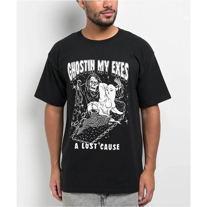 A Lost Cause 【 Ghostin Black T-Shirt Men's Black 】 黒色 ブラック Tシャツ メンズ 黒色 ブラック