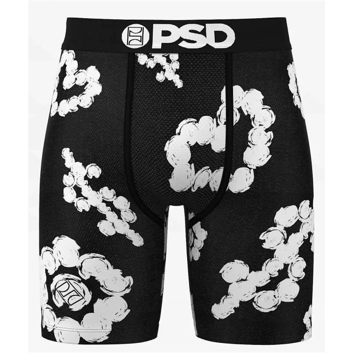 ピーエスディーアンダーウェア Psd Underwear 【 Psd Cloud Drops Boxer Briefs Men's Black 】 インナー 下着 ナイトウェア メンズ インナー 下着 ボクサーパンツ メンズ 黒色 ブラック