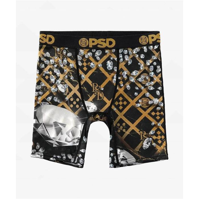 ピーエスディーアンダーウェア Psd Underwear 【 Psd Kids Deluxe Boxer Briefs Kids' Black 】 デラッ..
