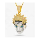 King Ice 【 X Naruto Uzumaki Necklace Men's Gold 】 ネックレス ジュエリー アクセサリー メンズジュエリー アクセサリー ネックレスチェーン メンズ ゴールド