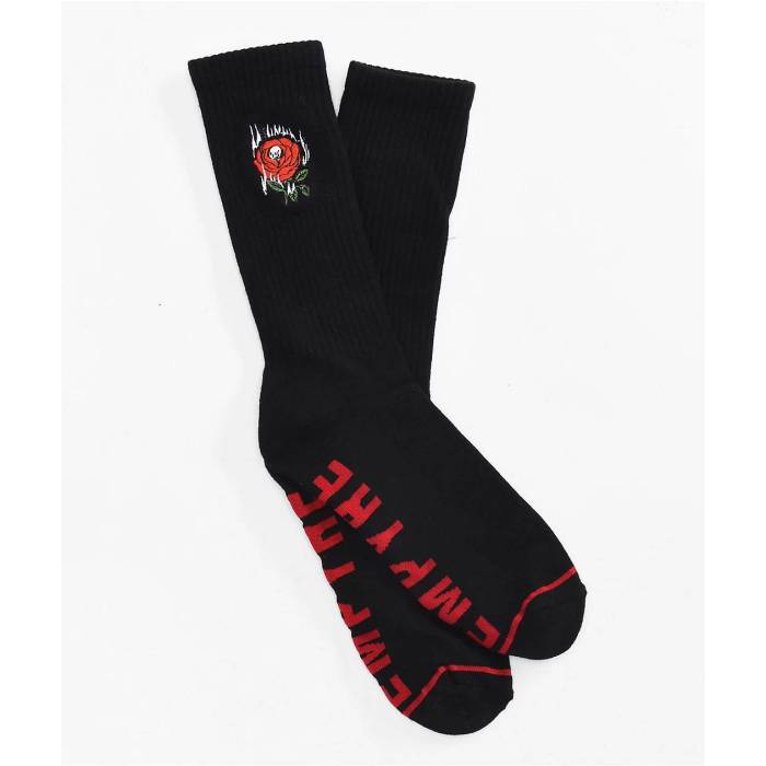 エンパイア Empyre 【 Put A Rose On It Black Crew Socks Men's Black 】 Rose ローズ 黒色 ブラック クルー ソックス・靴下 インナー 下着 ナイトウェア メンズ 靴下 レッグウェア 靴下 メンズ 黒色 ブラック