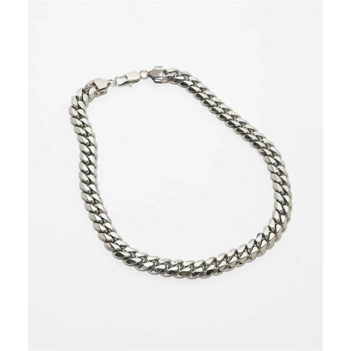 Half Hearted 【 Flat Edge 14Mm Cuban Chain Necklace Men's Silver 】 キューバン ネックレス ジュエリー アクセサリー メンズジュエリー アクセサリー ネックレスチェーン メンズ Silver 銀色・シルバー