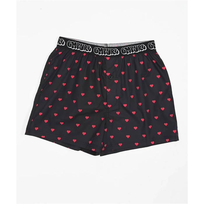 エンパイア Empyre 【 Red Hearts Loose Boxers Men's Black 】 Red 赤・レッド インナー 下着 ナイト..