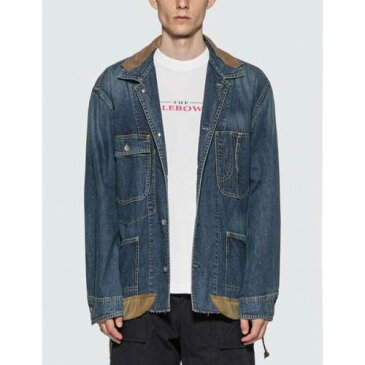 SACAI デニム 青 ブルー 【 BLUE SACAI DENIM JACKET 】 メンズファッション コート ジャケット