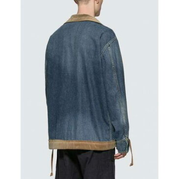 SACAI デニム 青 ブルー 【 BLUE SACAI DENIM JACKET 】 メンズファッション コート ジャケット